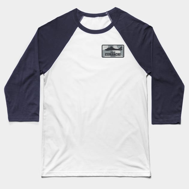 RAH-66 Comanche (Small logo - Snow Camo) Baseball T-Shirt by TCP